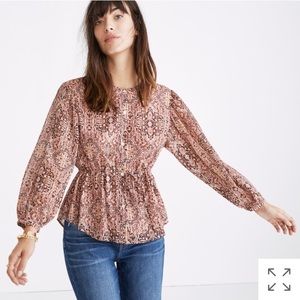 *on hold* Madewell Drawstring Top in Kaleidoscope